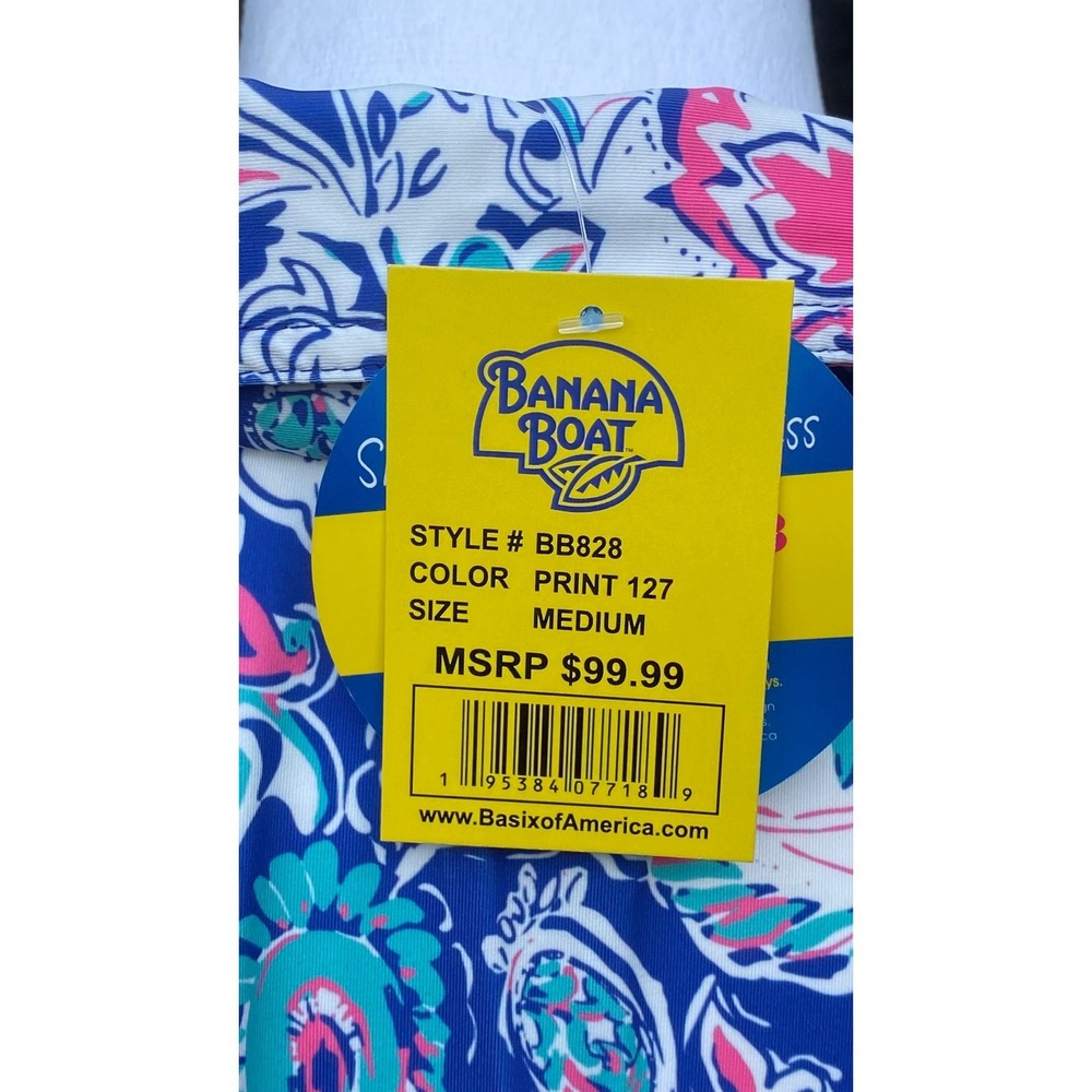 Banana Boat Sundress Womens Medium NWT Paisley UPF 50+ Dress BB828 Print 127 - Picture 10 of 10